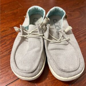 Hey Dude Light Gray Women's Loafers